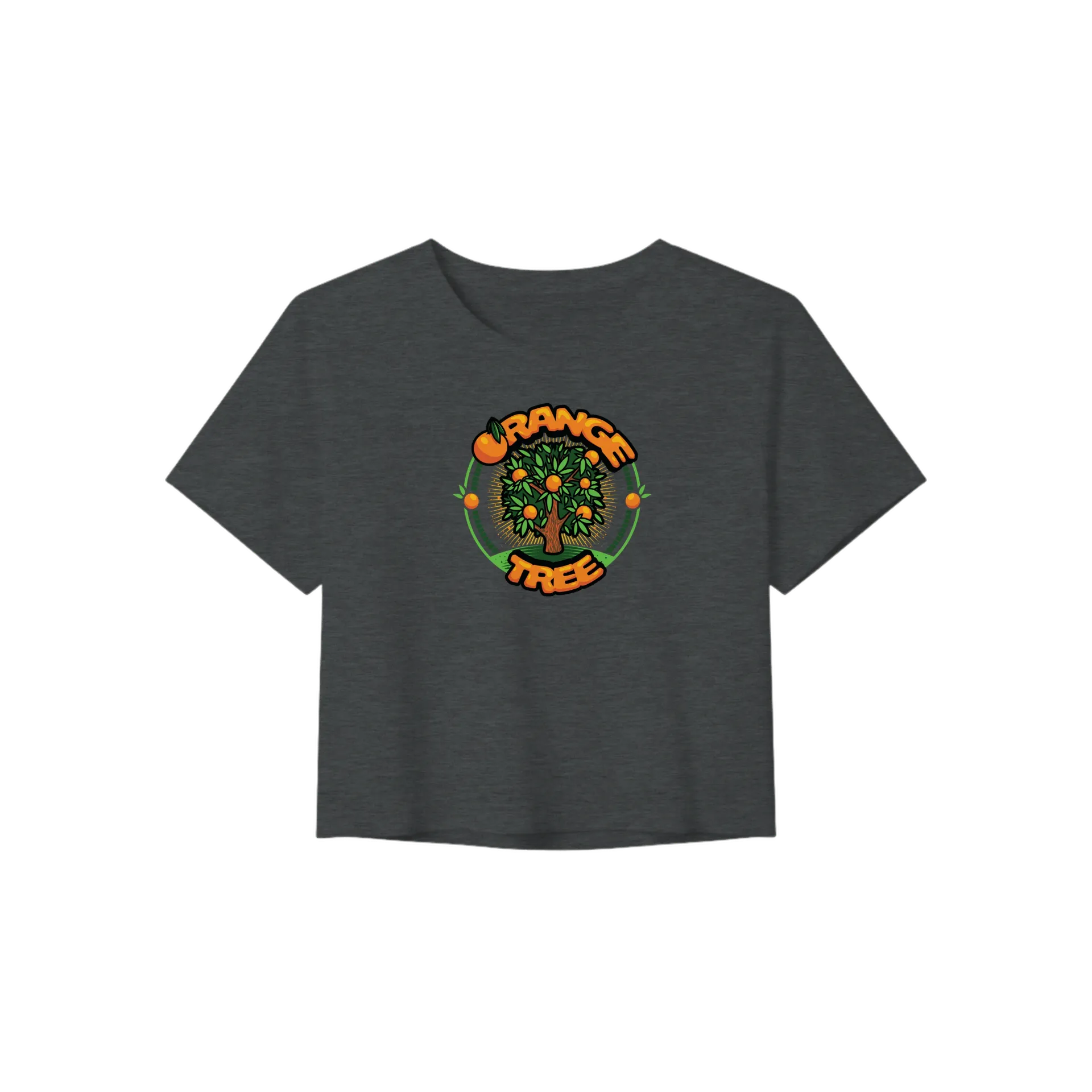 Orange Tree Crop Tee