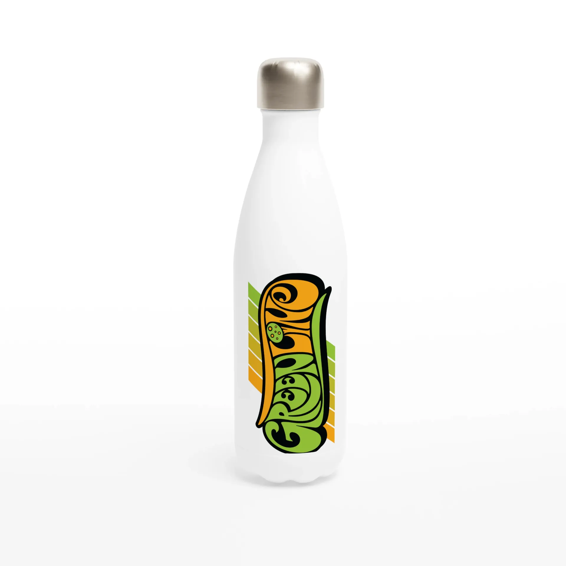 Greenline White 17oz Stainless Steel Water Bottle
