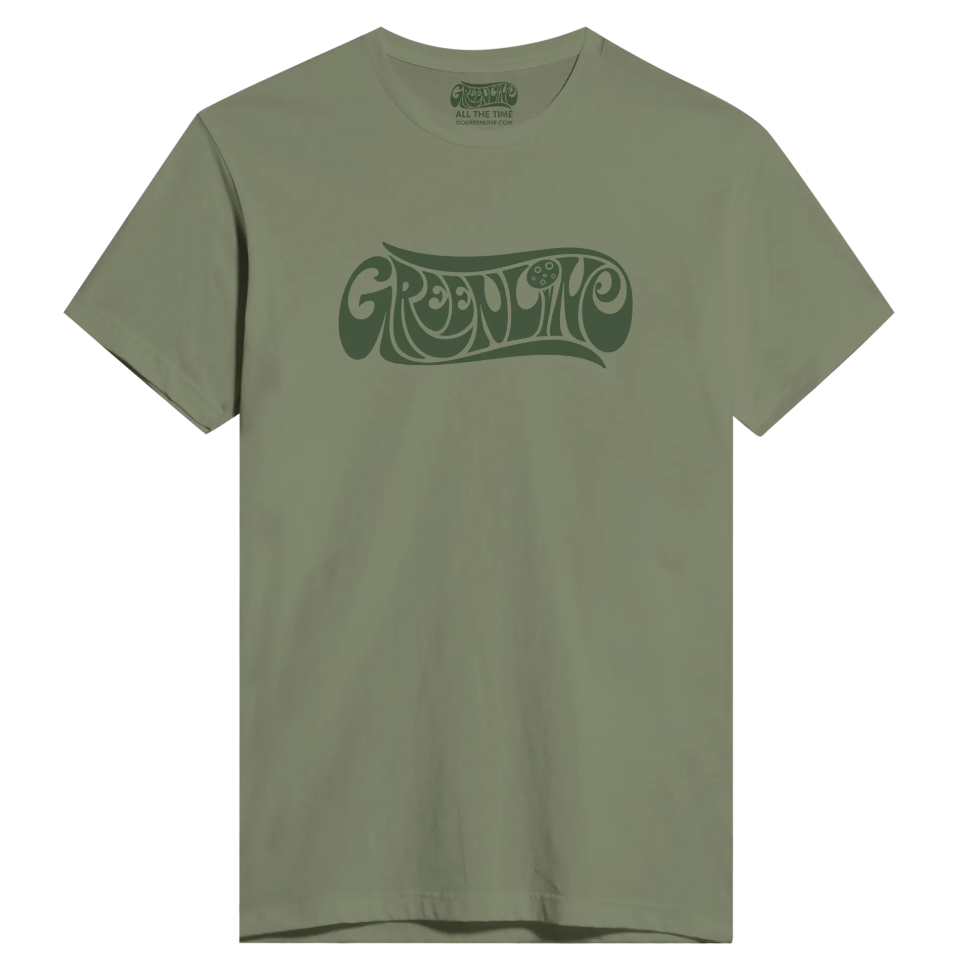 Olive Green GREENLINE Mens T-Shirt